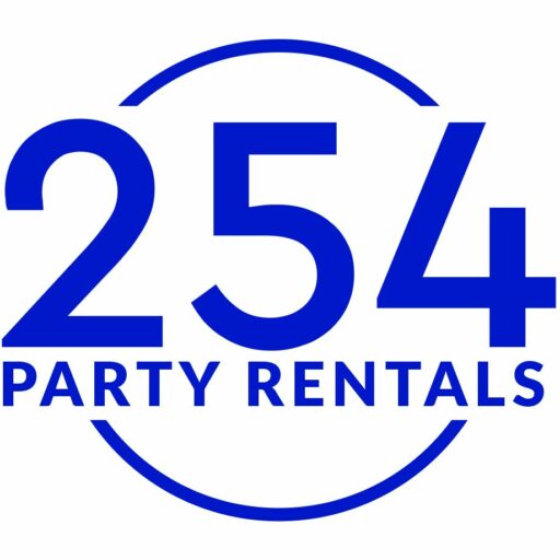 254 Party Rental Cropped Blue Logo - Waco Central Texas